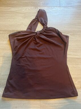 Abercrombie & Fitch Asymmetrical Knot-Detail Camisole in Plum